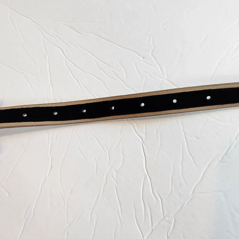 White‎ House Black Market Black Suede Belt With Tassel Women's Medium Boho Chic